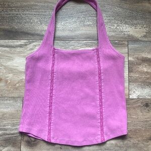 Pink halter top